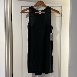 Melrose and Market Long Black Racer Back Tank Top Size Large